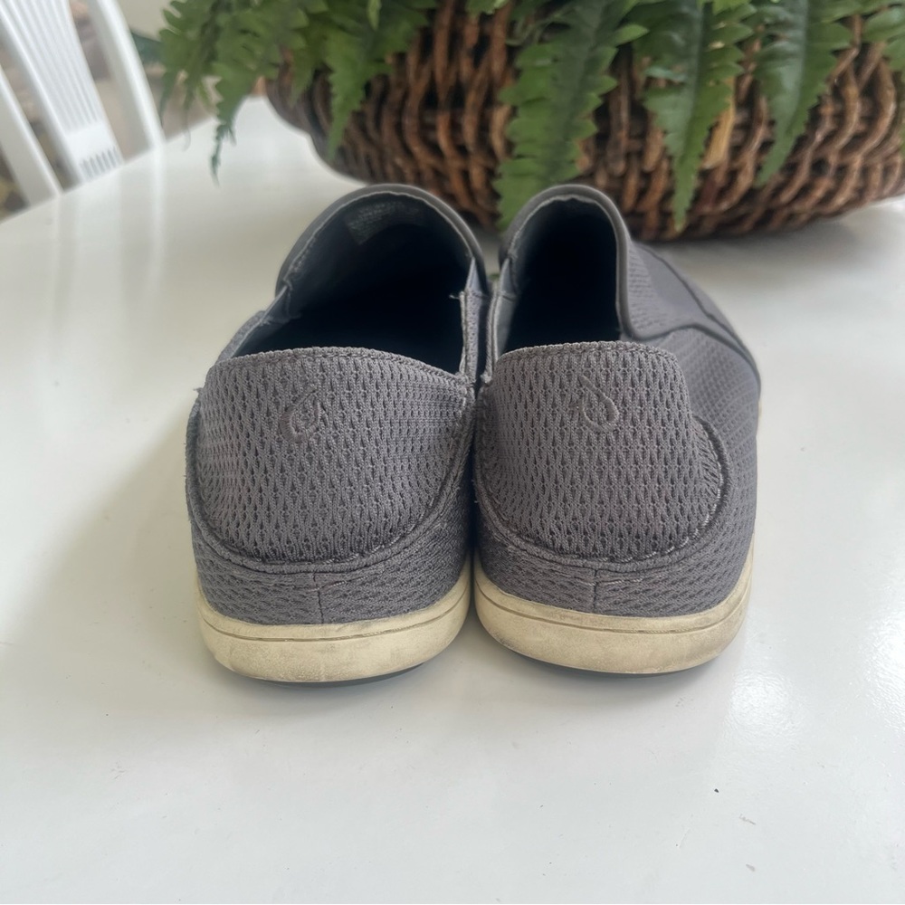 Olukai Wehi Nohea Mesh Slip on Shoes Loafer Grey Charcoal Men sz 14 10426–2626 - Picture 4 of 16